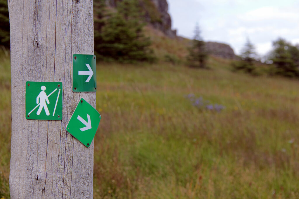 fléchage du sentier